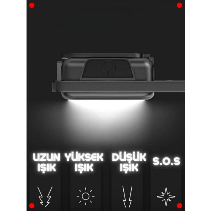 Çok Fonksiyonlu Şarj Edilebilir Cep Feneri - 3 Adet
