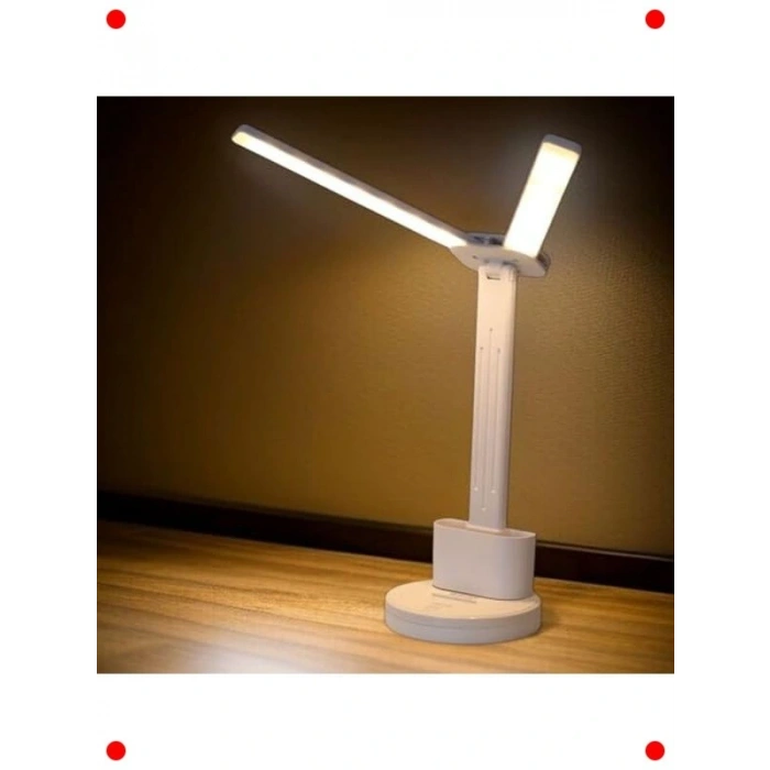 Çok Fonksiyonlu Şarjlı Masa Lambası Telefon Tutuculu