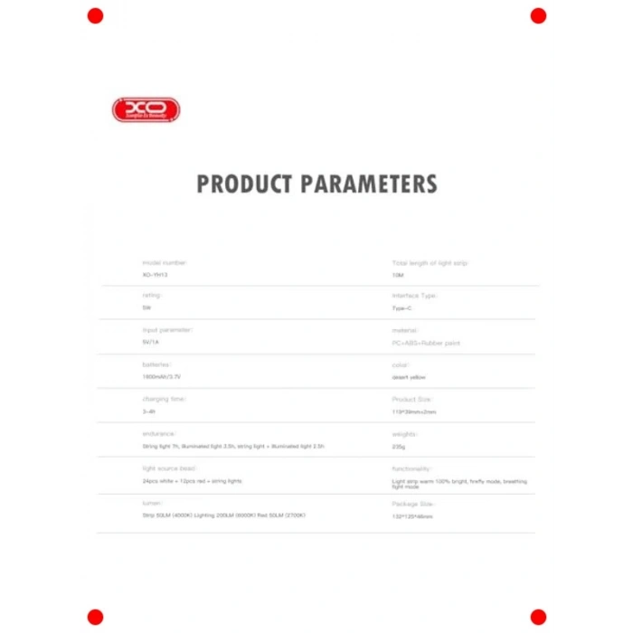 Çok Fonksiyonlu Su Geçirmez Kamp Lambası Şerit LED