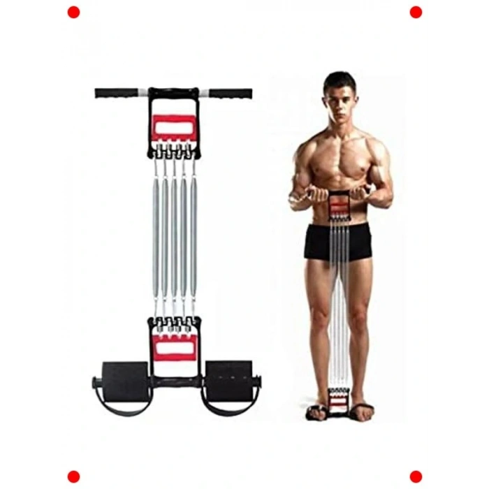 Çok Yönlü Ayak Aparatlı Direnç Yayı Egzersiz Aleti