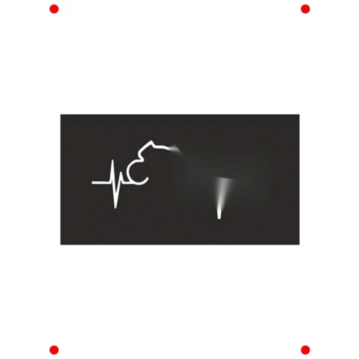 Çok Yüzeyli Dekoratif Sticker - 18x8 cm