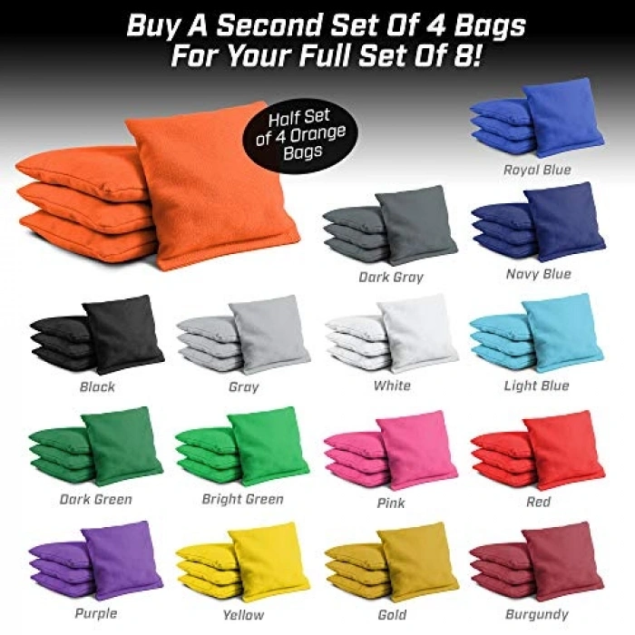 Cornhole Oyun Torbaları, 4lü Set, Hava Koşullarına Uygun