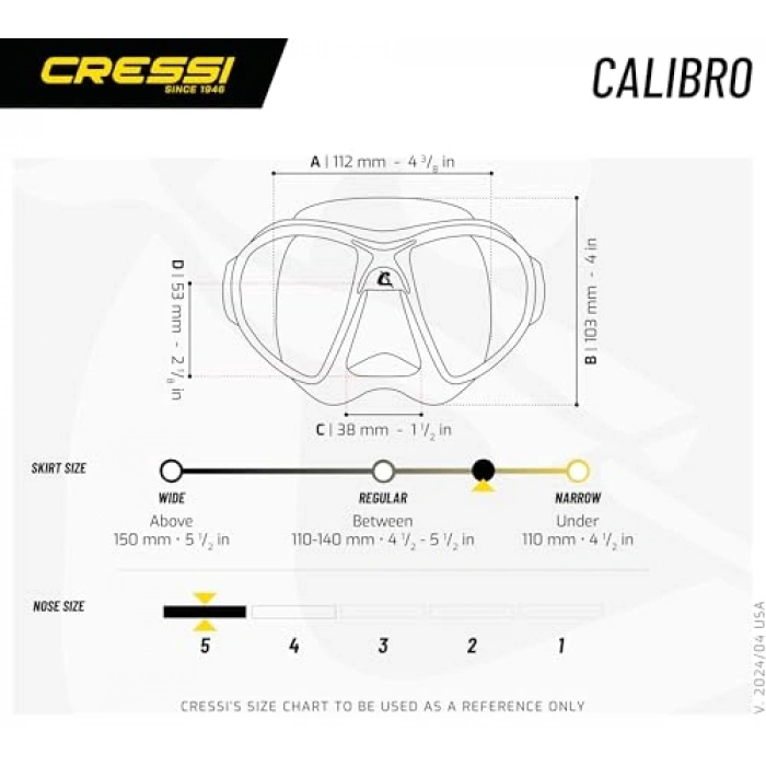 Cressi Calibro Dalış Maskesi