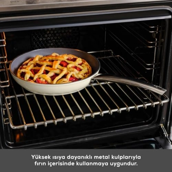 Crystal Creamy Metal 6 Parça Sahan Seti, Şık Tasarım