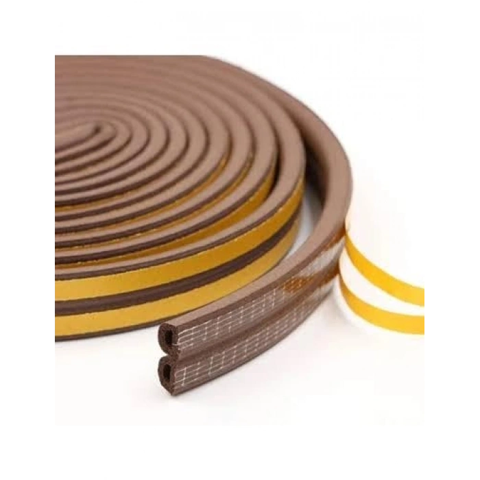 D tipi kapı bandı, 6 metre uzunluk, kahverengi