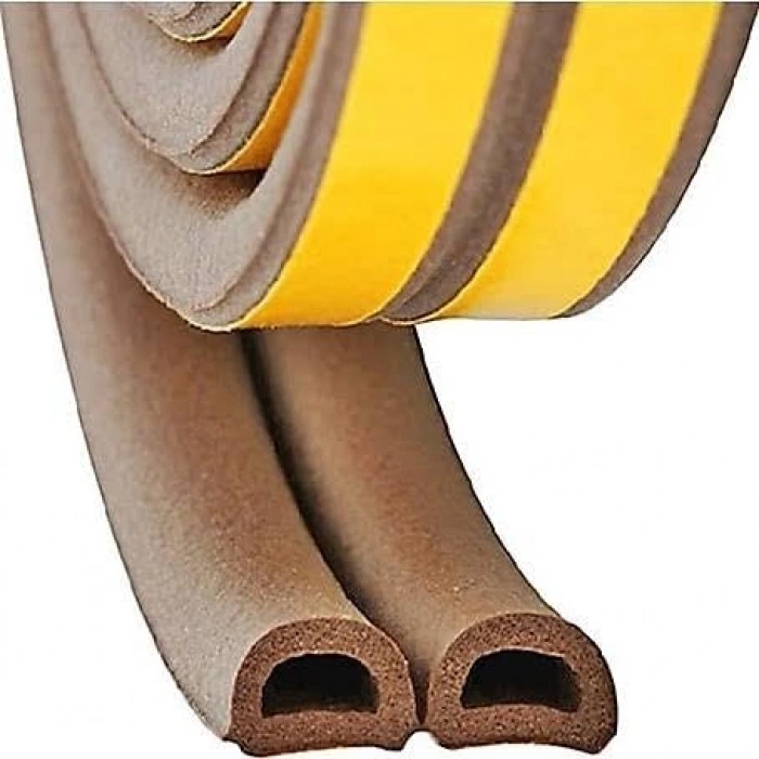 D tipi kapı bandı, 6 metre uzunluk, kahverengi