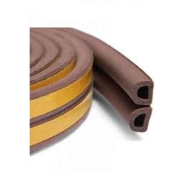 D tipi kapı bandı, 6 metre uzunluk, kahverengi