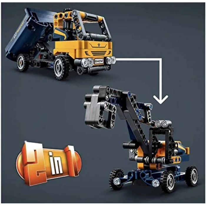 Damperli Kamyon Yapım Seti - İnşaat Temalı Oyuncak (177 Parça)