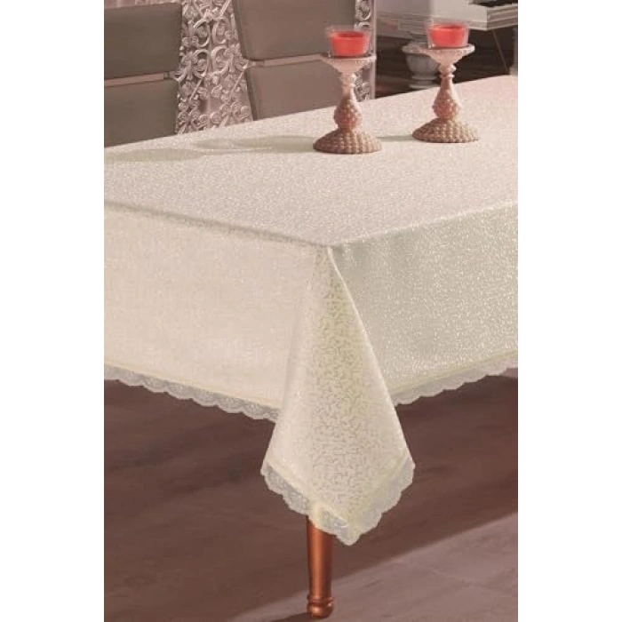 Dantelli 160x220 cm Çeyiz Masa Örtüsü, Şık Tasarım