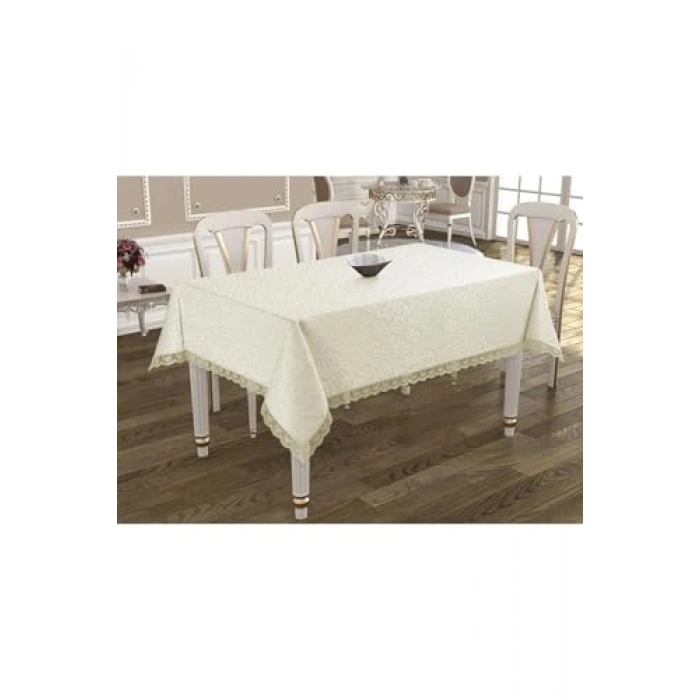 Dantelli 160x220 cm Çeyiz Masa Örtüsü, Şık Tasarım