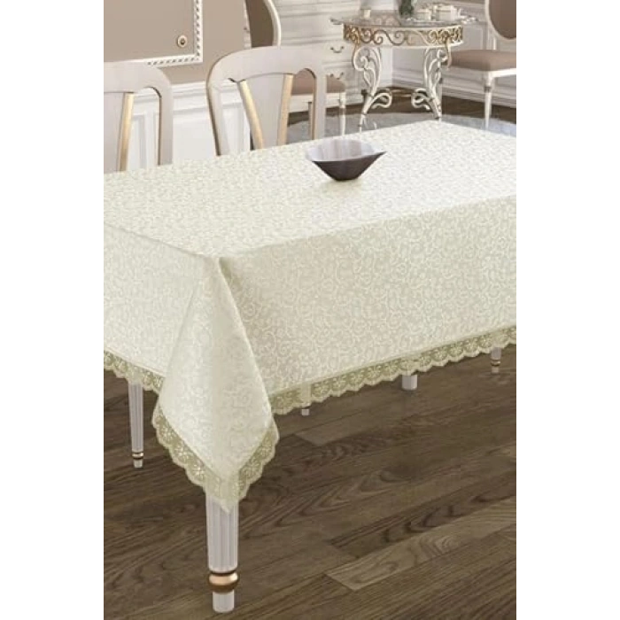 Dantelli 160x220 cm Çeyiz Masa Örtüsü, Şık Tasarım