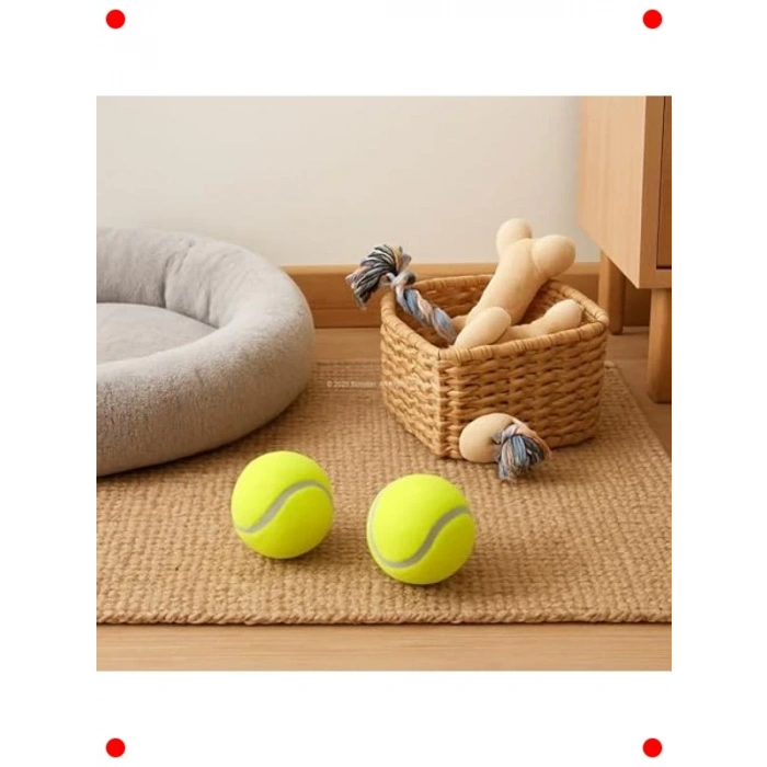 Dayanıklı Köpek Oyun Topu Seti - 2 Adet, 7.5 cm