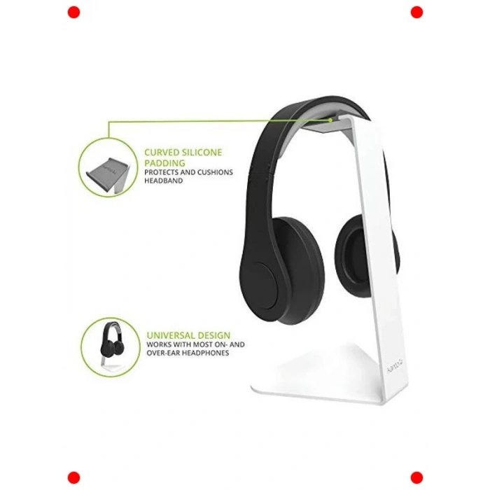Dayanıklı Kulaklık Standı (Beyaz)