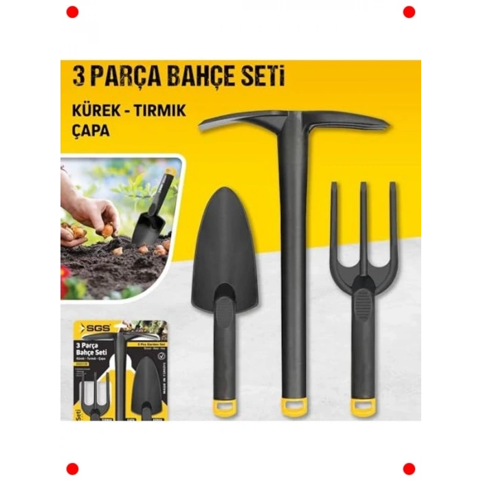 Dayanıklı Plastik Üçlü Bahçıvan Seti