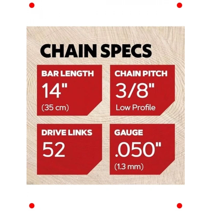 Dayanıklı Testere Zinciri Paketi, 3 Adet