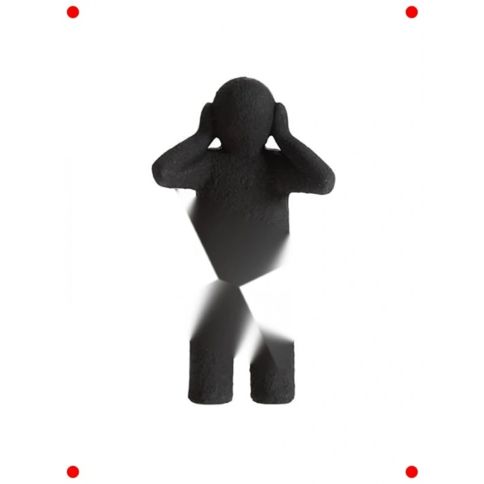 Dek. Biblo: Üç Bilge Maymun - Duymayanı - 19x8x40cm