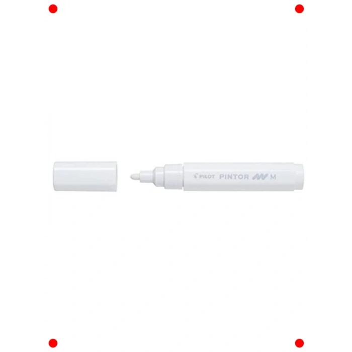 Dekoratif Beyaz Markör Kalem - Orta Uç