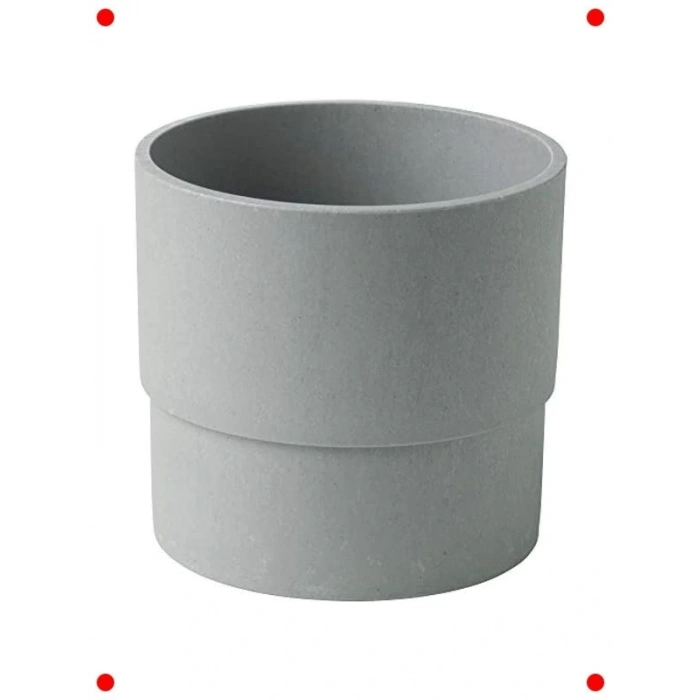 Dekoratif Bitki Saksısı 12 cm Açık Gri