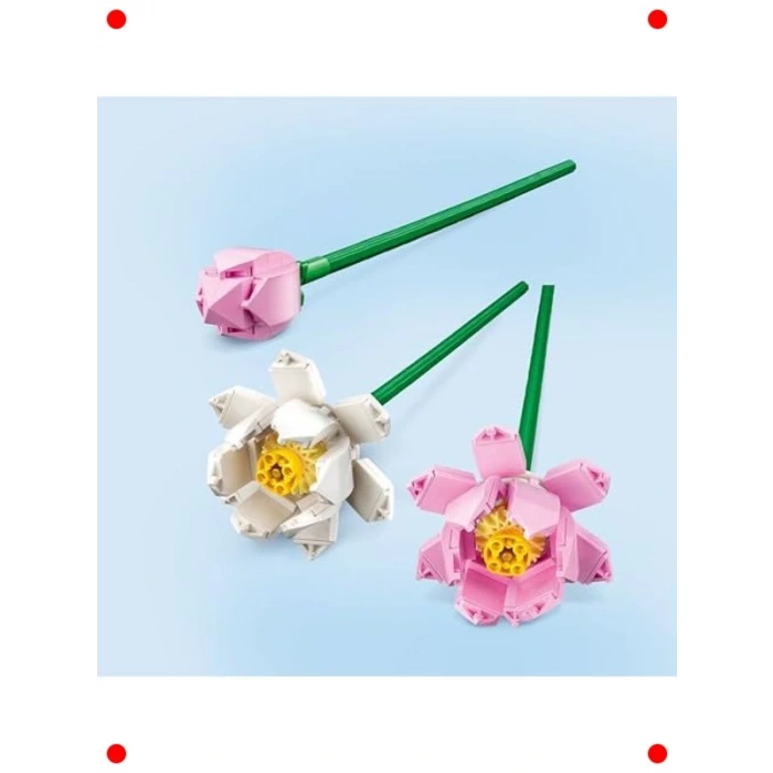 Dekoratif Lotus Çiçekleri Yapım Seti (220 Parça)