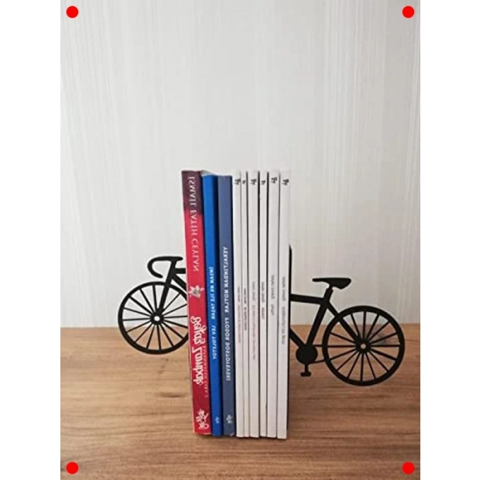 Dekoratif Metal Bisiklet Tasarımlı Kitap Desteği (2li)