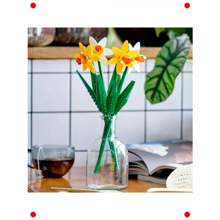 Dekoratif Nergis Çiçek Modeli Yapım Seti (216 Pç)