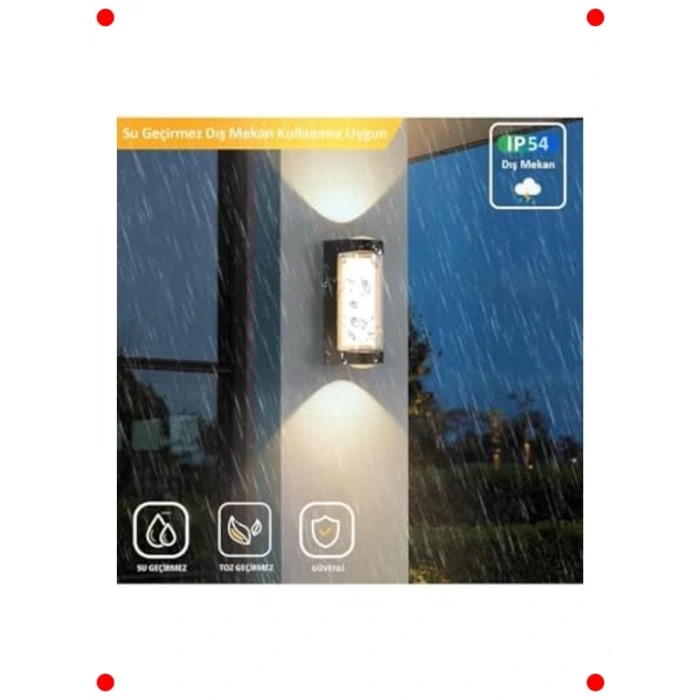 Dekoratif Su Geçirmez 9W Üç Yönlü LED Aplik