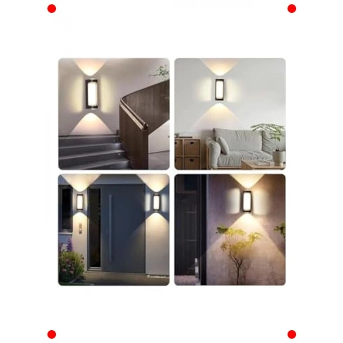 Dekoratif Su Geçirmez 9W Üç Yönlü LED Aplik