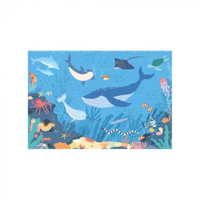 Deniz Hayvanları Temalı 50 Parça Puzzle Seti