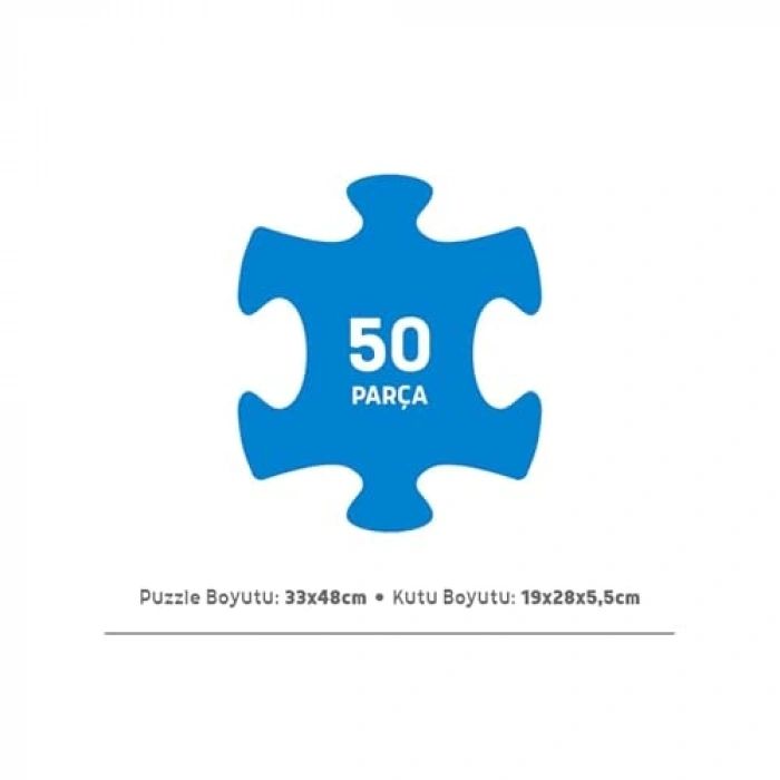 Deniz Hayvanları Temalı 50 Parça Puzzle Seti