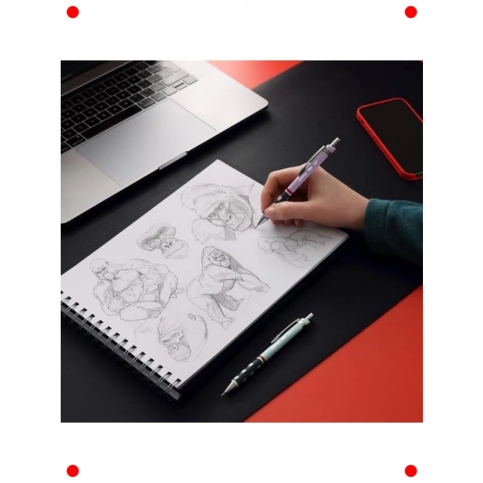 Deniz Mavi Mekanik Kalem ve Silgi Seti (0.7 mm)