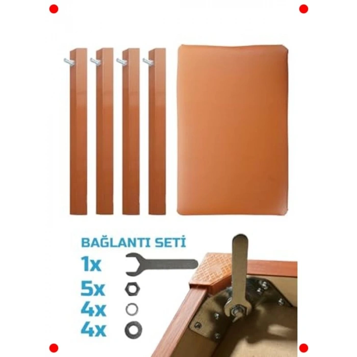 Depolama Bölmeli Piyano Taburesi - Turuncu