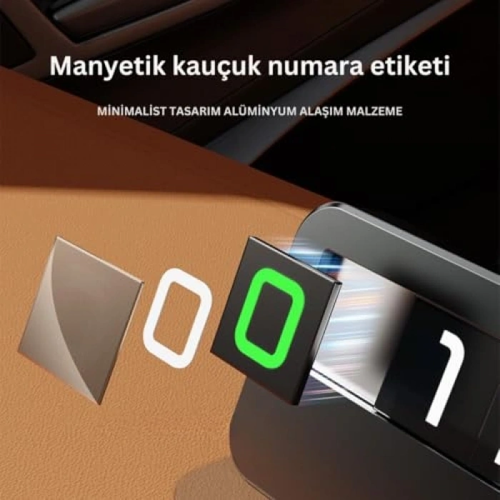 Deri Alaşım Gizlenebilir Araç Park Telefon Numaratörü