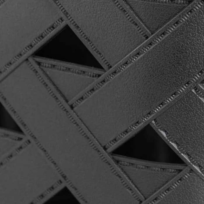 Deri Desenli Saplı Sepet