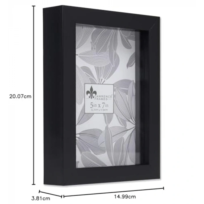 Derin Çerçeve, 12,7x17,7 cm, Modern Siyah Tasarım, Duvara Monte