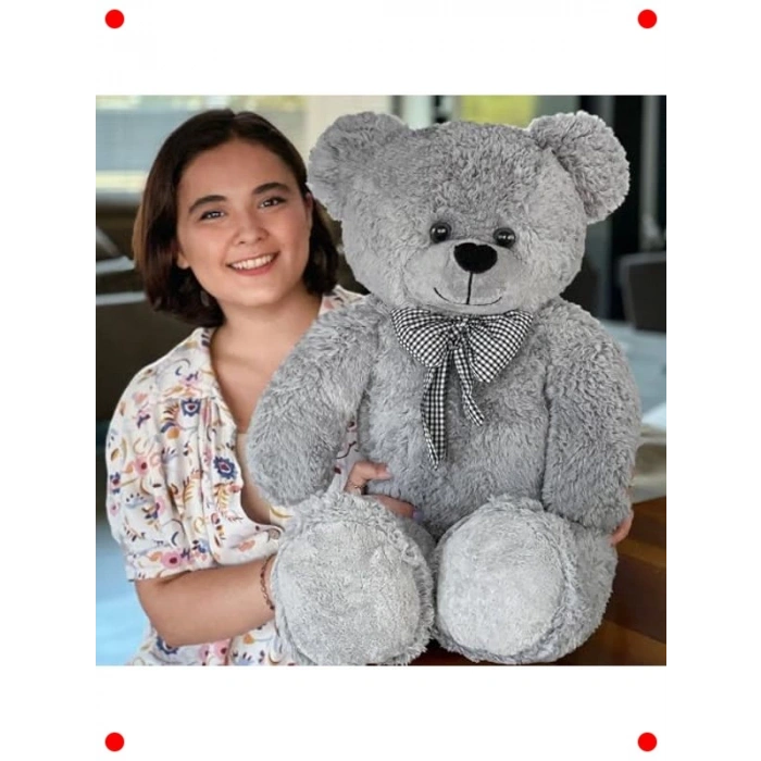 Dev Boy Pelüş Ayıcık - Papyonlu Yumuşak ve Sevimli Oyuncak