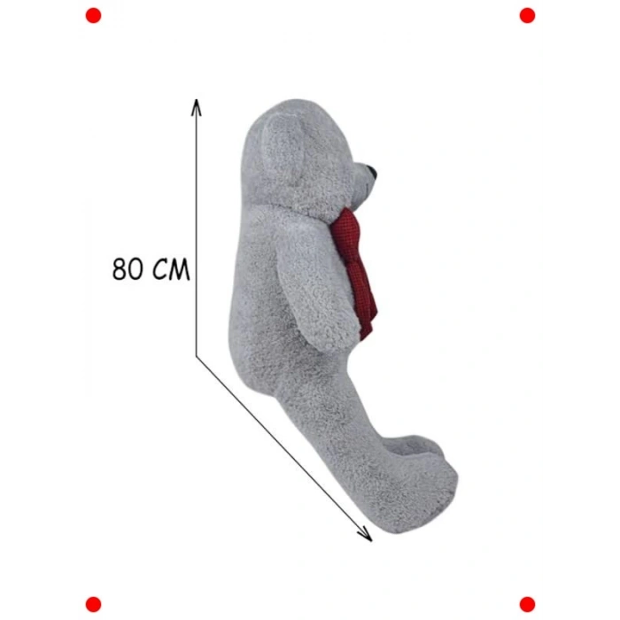 Dev Boy Pelüş Ayıcık - Papyonlu Yumuşak ve Sevimli Oyuncak