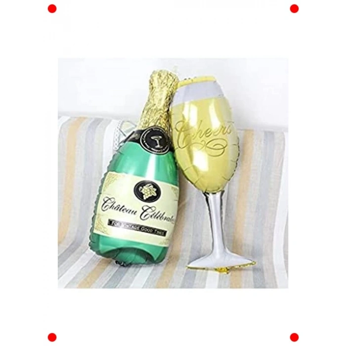 Dev Boy Şampanya Kadeh Balon Seti