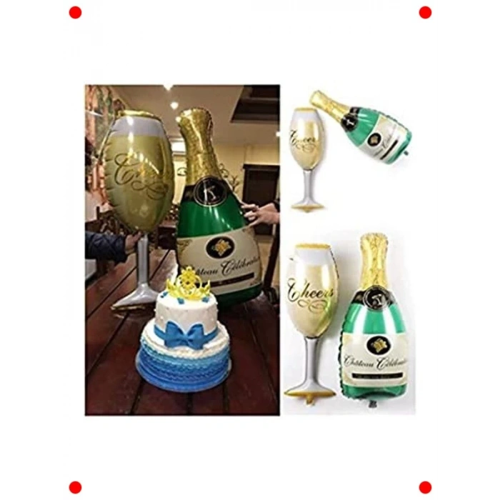 Dev Boy Şampanya Kadeh Balon Seti