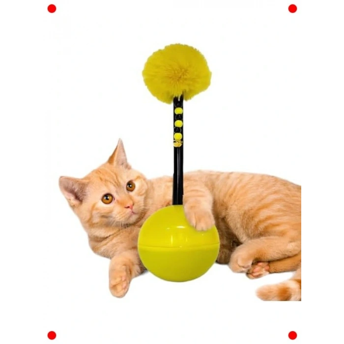 Dev Hacı Yatmaz Tüylü Zilli Kedi Oyuncağı - XXL 33cm