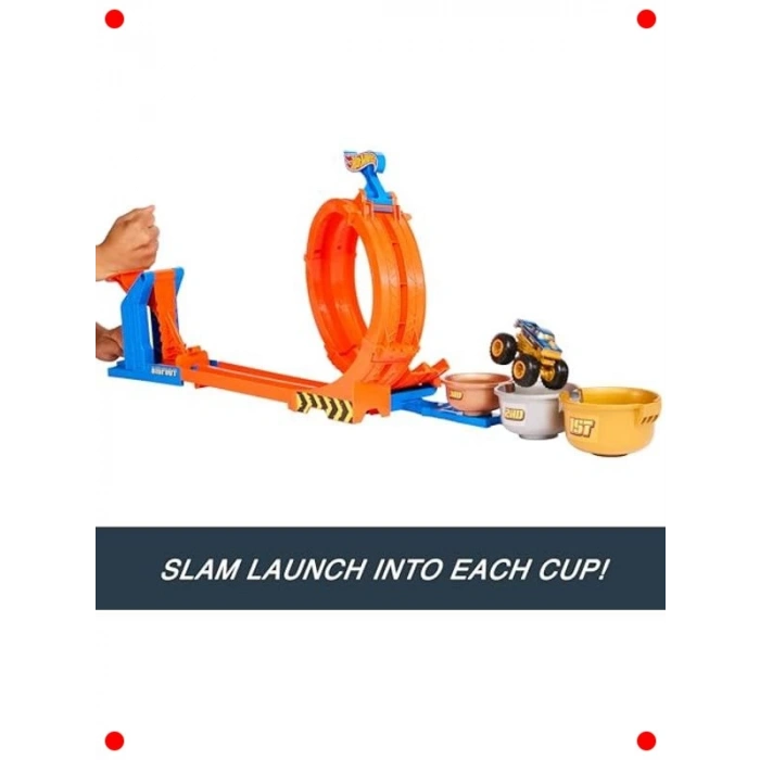 Dev Kamyon Döngü ve Takla Yarış Pisti Seti