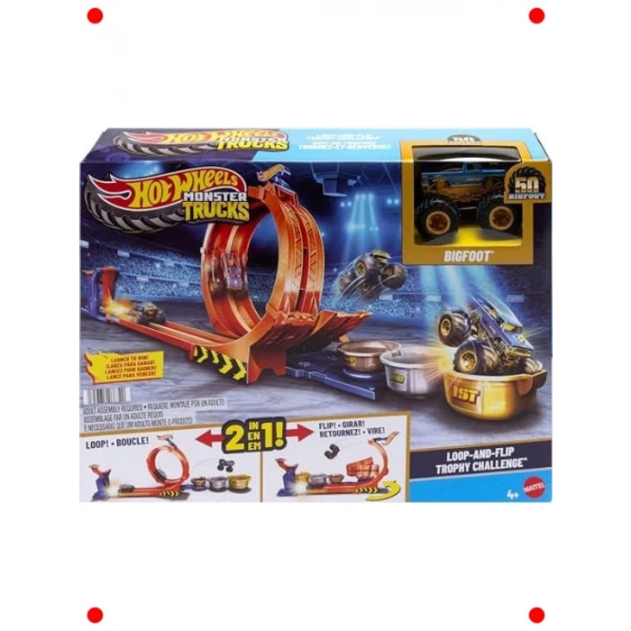 Dev Kamyon Döngü ve Takla Yarış Pisti Seti