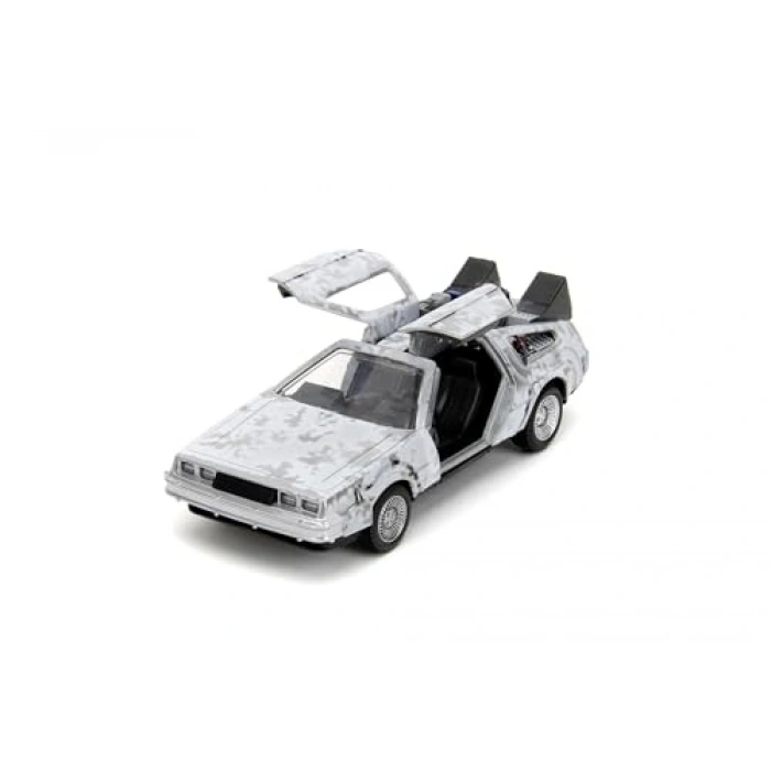 Die-Cast Zaman Makinesi Aracı, Metal Yapı, 1:32 Ölçek, 13.5 Cm