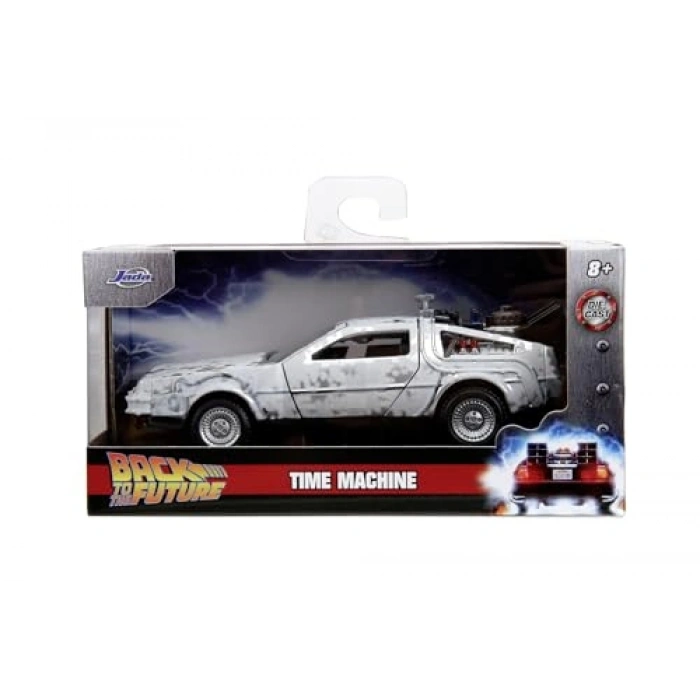 Die-Cast Zaman Makinesi Aracı, Metal Yapı, 1:32 Ölçek, 13.5 Cm