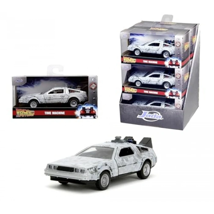 Die-Cast Zaman Makinesi Aracı, Metal Yapı, 1:32 Ölçek, 13.5 Cm