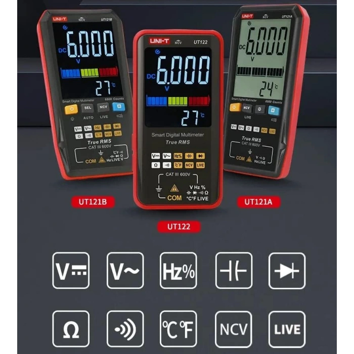 Digital Multimeter, True RMS, 6199 Count Meter