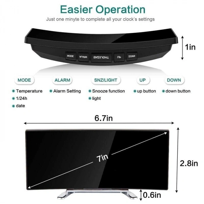Dijital Alarm Masa Saati, Dereceli Tasarım