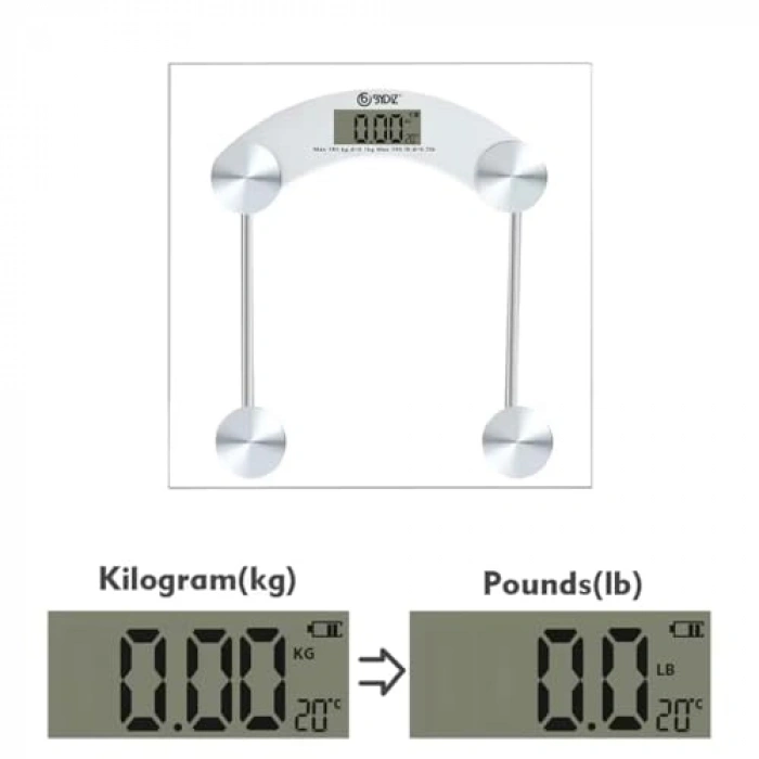 Dijital Banyo Tartısı - 180 Kg Kapasiteli Temperli Cam