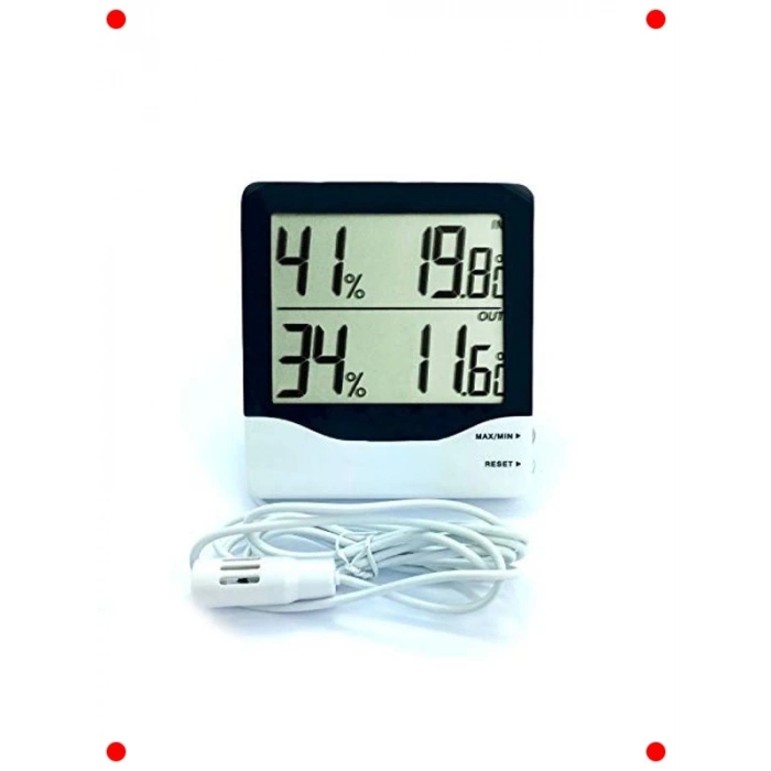Dijital İç-Dış Termometre Nem Ölçer