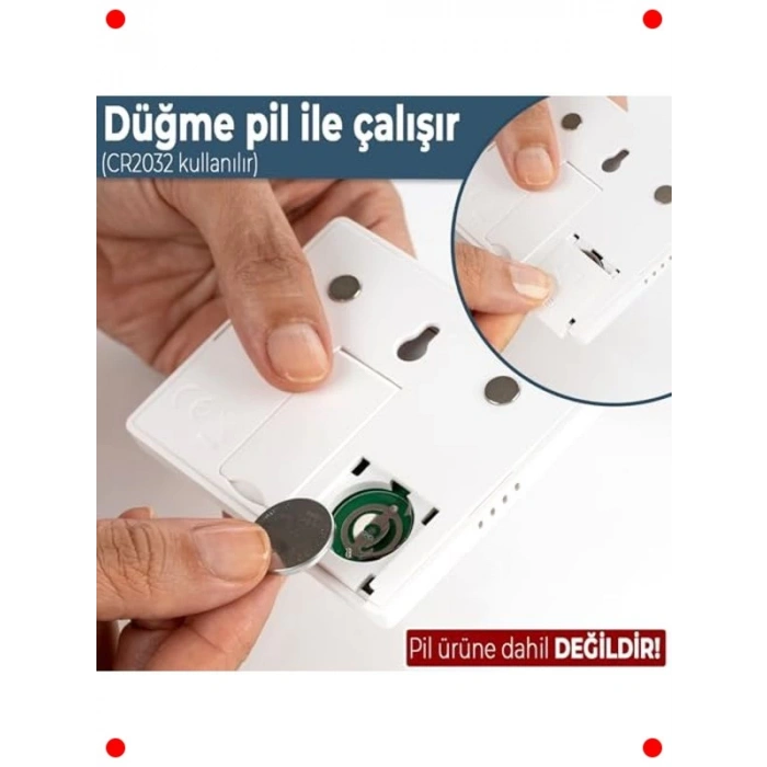 Dijital LCD Ekranlı Oda Termometresi ve Nem Ölçer
