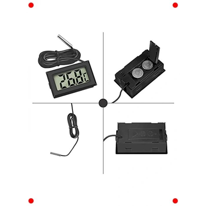 Dijital LCD Termometre - Harici Sensörlü